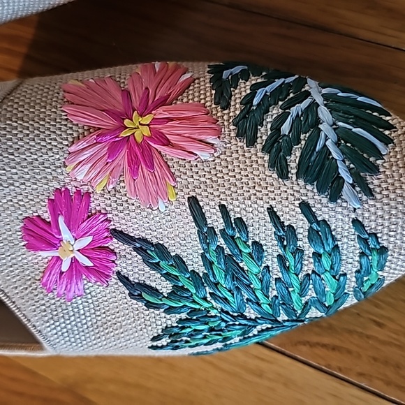 Birdies Starling Palm Paradise Embroidered Flats | Size 12 | Rare Tropical Flor - Picture 3 of 6